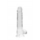 DILDO REALISTICO COM TESTICULOS 20CM TRANSPARENTE - REALROCK Este modelo REALROCK CRYSTAL CLEAR foi projetado com bolas realistas para uma experiência realística aprimorada. Todos vêm com uma ventosa resistente para que você possa colá-los em praticamente qualquer superfície lisa.