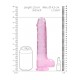 Dildo realistico com testiculos 23cm Rosa - RealRock Este modelo REALROCK CRYSTAL CLEAR foi projetado com bolas realistas para uma experiência realística aprimorada. Todos vêm com uma ventosa resistente para que você possa colá-los em praticamente qualquer superfície lisa.