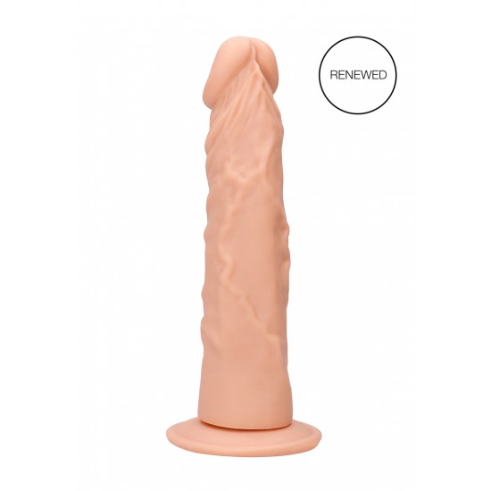 Desfruta da "pele" aveludada e extremamente realista com este incrível dildo. Foi meticulosamente concebido com uma glande protuberante, veias salientes e testículos pendentes. Como formas, texturas e núcleos super reali