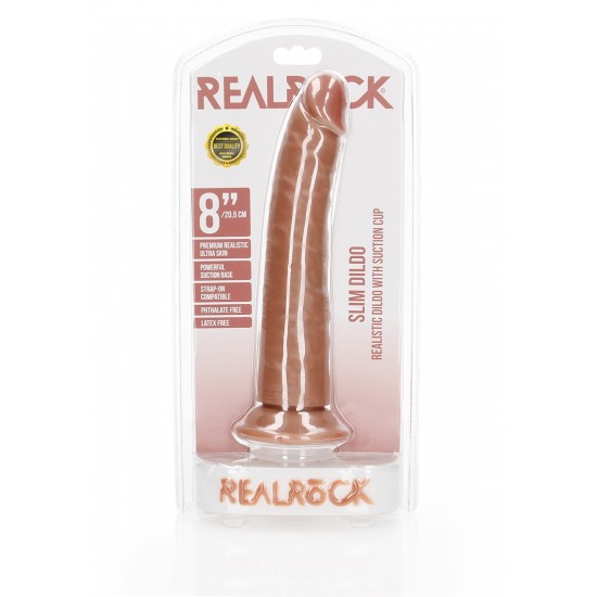 Slim Realistic Dildo with Suction Cup - 8/ 20,5 cm Slim Realistic Dildo with Suction Cup - 8/ 20,5 cm