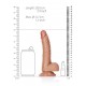 Curved Realistic Dildo  Balls  Suction Cup - 7/ 18 cm