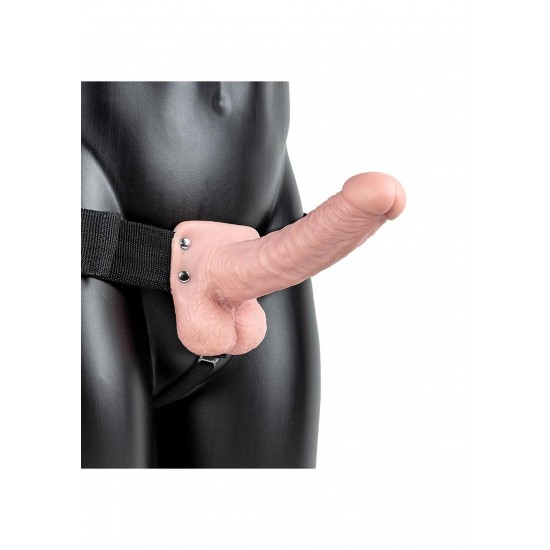 Vibrating Hollow Strap-on with Balls - 7/ 18 cm Vibrating Hollow Strap-on with Balls - 7/ 18 cm