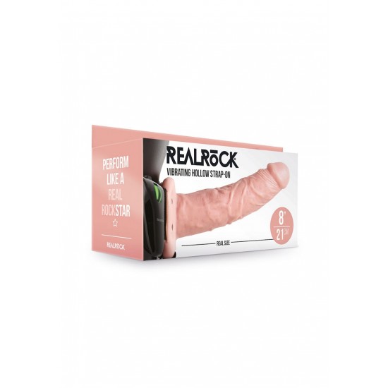 Vibrating Hollow Strap-on No Balls - 8/ 20,5 cm Vibrating Hollow Strap-on No Balls - 8/ 20,5 cm