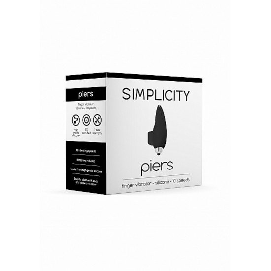 Estimulador de Dedo Piers Simplicity Preto Estimulador de Dedo Piers Simplicity Preto