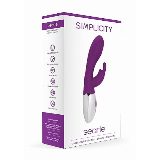 Vibrador Rabbit Searle Simplicity 20cm Roxo Vibrador Rabbit Searle Simplicity 20cm Roxo