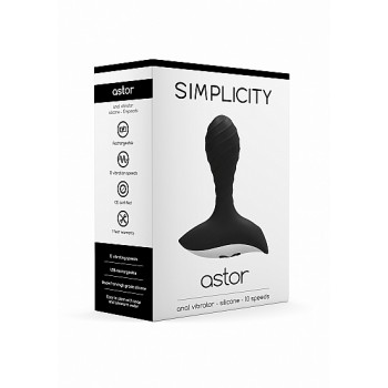 Vibrador Anal Astor 12cm Simplicity Preto