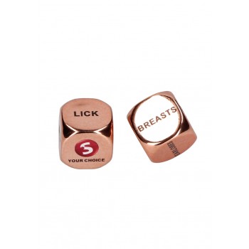 Conjunto de dados Love Dice - Rosé Gold