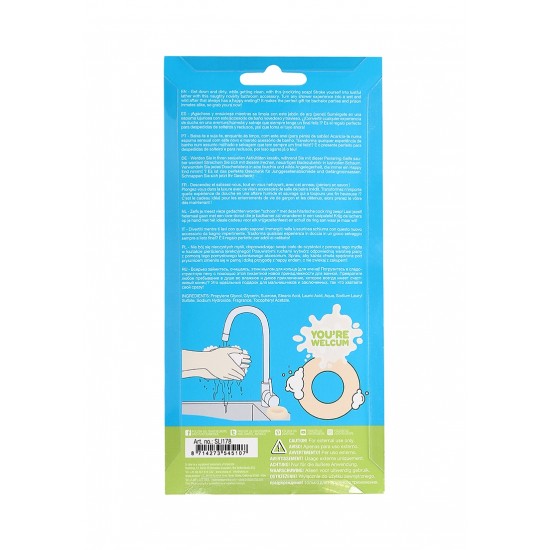 Abaixe-se e suje-se, enquanto se limpa, com este sabonete (cock) ring! Acaricie-se em espuma luxuriosa com este acessório de banheiro novidade impertinente. Transforme qualquer experiência de banho em um caso molhado e s