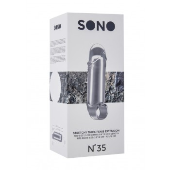 No.35 - Stretchy Thick Penis Extension - Translucent