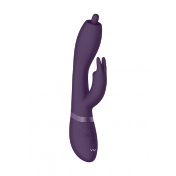 Vibrador Luxuoso Nilo Rabbit c/ Estimulador Clitóris Vive Roxo