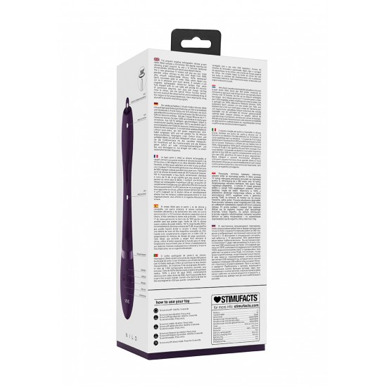 O vibrador rabbit em silicone NILO possui uma ponta de ponto G de rotação e vibração de 360 ​​graus com 10 funções diferentes.  O estimulador clitoriano dedicado vai deixá-la satisfeita e saciada com os 3 motores, o