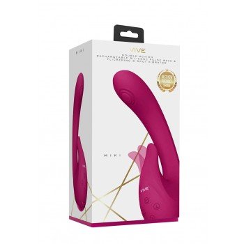 Vibrador com estimulador Miki - Rosa