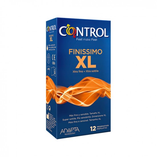 Finissimo XL é dedicado a quem deseja a máxima sensibilidade e conforto durante a relação. Extra fino, mais largo e mais comprido em relação aos outros modelos da gama Control, permite desfrutar do prazer em grande.