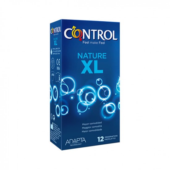 Nature XL é pensado para quem tem grandes exigências, mas quer sentir-se perfeitamente confortável durante a relação sexual. Um preservativo mais largo e mais comprido em relação aos outros modelos da gama Control, que o