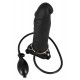 Strap-On Penis & Bomba Coloque o cinto, insira e divirta-se!Vibrador de cinta inflável resistente e oco por dentro. Com alças ajustáveis. Preto. Vibrador com 18,5 cm de comprimento, Ø interno 4,2 cm (não flexível), Ø externo pod