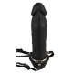 Coloque o cinto, insira e divirta-se!Vibrador de cinta inflável resistente e oco por dentro. Com alças ajustáveis. Preto. Vibrador com 18,5 cm de comprimento, Ø interno 4,2 cm (não flexível), Ø externo pod