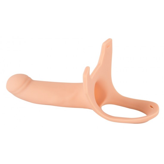 Strap On Oco Silicone realista com correias elásticas - com glande sólido que estende o pênis em 6 cm. O penis oco de cinta é a perrfeito para homens que desejam aumentar o comprimento e a largura do pênis e, ao mesmo te