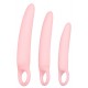 Conjunto de treinamento para o assoalho pélvico, alongamento anal e autotratamento suave para o vaginismo! Conjunto de 3 dildos Vaginal Trainers da Sweet Smile em diferentes tamanhos e pesos: 1 x PEQUENO comprimento co