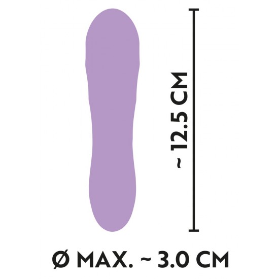 O pequeno vibrador para uma bolsa! Mini vibrador com textura excitante estimulante e textura aveludada de toque macio. O vibrador é da segunda geração Cuties. Com 7 modos de vibração diferentes. Pode ser recarregado com