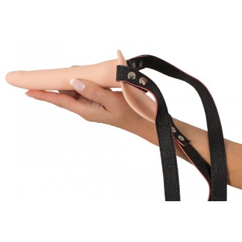 Strap-On com vibração cor branco