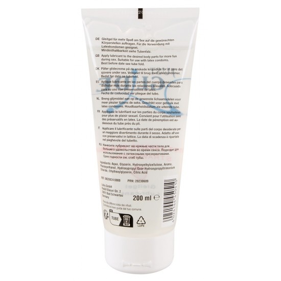 Lubrificante base agua Just Glide Morango 200 ml Lubrificante à base de águaCom sabor morangoPara mais diversão durante o sexo – mesmo com brinquedosSeguro para uso com preservativos de látex Para mais diversão durante o sexo!Lubrificante à base de água Morango da Just