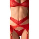 Obsessive Conjunto Cupido S/M Sutiã, cinto suspensor e cordão em um conjuntoSensual cor vermelha transparenteLook delicado de rendaDetalhes decorativos em douradoSutiã ajustável e alças suspensasMacio e elástico para um ajuste muito confortável Verme