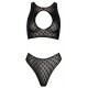 Conjunto inspirador de fantasia! Top e tanga da Cottelli FANTASY confeccionados em material elástico delicado, macio e semitransparente – decorado com grandes strass. O top traz um lindo recorte no decote. Tudo feito se
