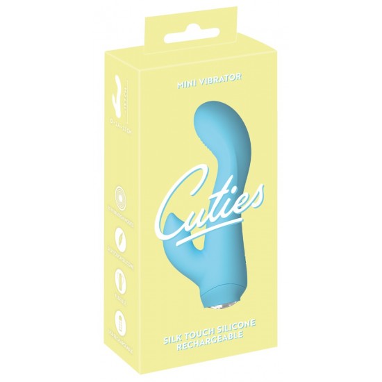 Mini vibrador coelho da 4ª geração de CutiesVibração forte e profunda em 10 modosBotão de pedra preciosa cintilante em forma de coraçãoDesign purista e com textura suaveCurva perfeita com cabeça de massagem para o ponto