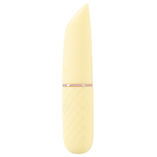 Cuties Mini Vibe Yellow 5. Gen Mini vibrador da 5ª Geração CutiesPonta vibratória achatada com textura estimulanteVibrações intensas que vão fundoFácil de usarDesign elegante em cor pastelA textura de diamante facilita a fixaçãoSilicone aveludado com