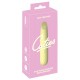 Cuties Mini Vibe Yellow 5. Gen Mini vibrador da 5ª Geração CutiesPonta vibratória achatada com textura estimulanteVibrações intensas que vão fundoFácil de usarDesign elegante em cor pastelA textura de diamante facilita a fixaçãoSilicone aveludado com