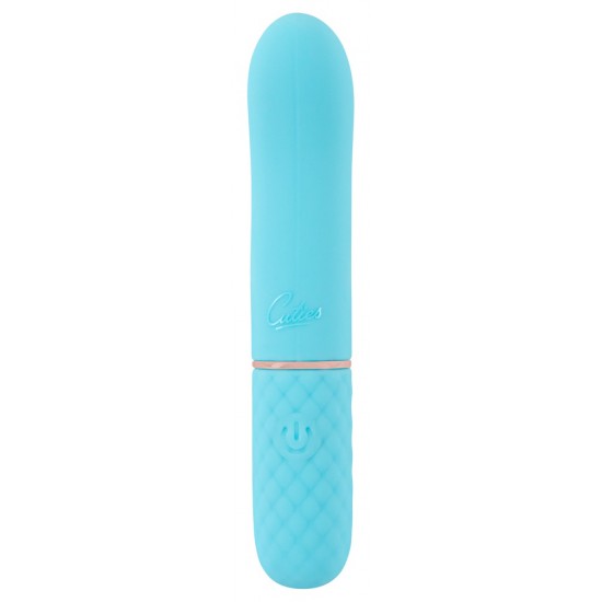 Cuties Mini Vibrator Blue 5.Ge Mini vibrador da 5ª Geração CutiesPonta vibratória maravilhosamente curvada para o ponto GVibrações intensas que vão fundoFácil de usarDesign elegante em cor pastelA textura de diamante facilita a fixaçãoSilicone aveluda