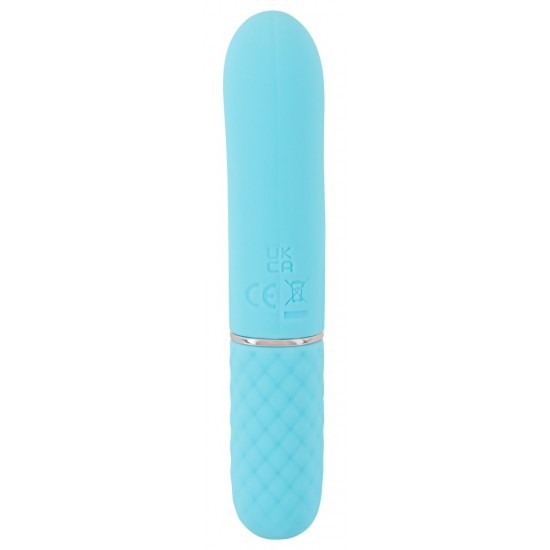 Cuties Mini Vibrator Blue 5.Ge Mini vibrador da 5ª Geração CutiesPonta vibratória maravilhosamente curvada para o ponto GVibrações intensas que vão fundoFácil de usarDesign elegante em cor pastelA textura de diamante facilita a fixaçãoSilicone aveluda