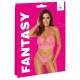 ConjuntoSutiã e Tanga S/M Conjunto de sutiã e tanga sem aro com decote halterRenda delicada em uma cor chamativa: rosa neonInserção de renda nas costasAlça traseira ajustávelMacio e elástico para um ajuste muito confortável Renda sensual em uma c