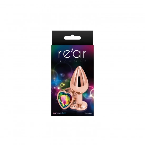REAR ASSETS ROSE GOLD HEART M RAINBOW Brinquedo anal leve e cromado. Moldado para penetração sem esforço. Dimensões do produto: 3,23 x 1,34 x 1,34 polegadas / 8,2 x 3,4 x 3,4 cm
Dimensões que podem ser inseridas: 2,4 x 1,34 polegadas / 6,0 x 3,4 cm