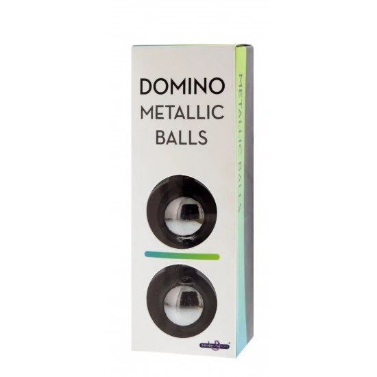 DOMINO Bolas Metalicas - Prateadas 2 Bolas em metal, prateadas, concebidas para tonificar e apertar os músculos pélvicos. Provoca um prazer intenso. À prova dágua