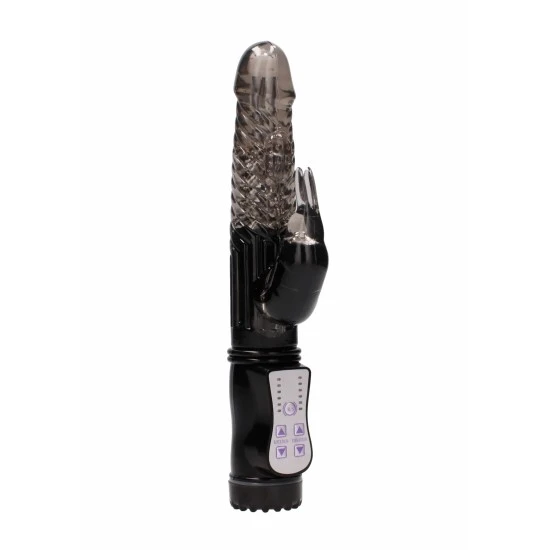 Vibrating Rabbit - Black Vibrador com Estimulador Clitóris Coelho Rabbit 22cm Preto