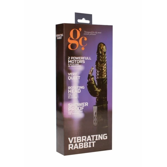 Vibrating Rabbit - Black Vibrador com Estimulador Clitóris Coelho Rabbit 22cm Preto