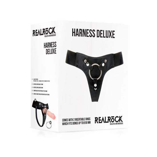 Arnês em Pele Strap-On Deluxe Preto Arnês em Pele Strap-On Deluxe Preto