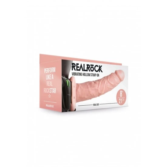 Vibrating Hollow Strap-on No Balls - 8/ 20,5 cm Vibrating Hollow Strap-on No Balls - 8/ 20,5 cm