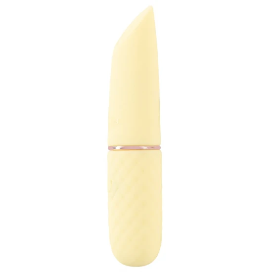 Cuties Mini Vibe Yellow 5. Gen Mini vibrador da 5ª Geração CutiesPonta vibratória achatada com textura estimulanteVibrações intensas que vão fundoFácil de usarDesign elegante em cor pastelA textura de diamante facilita a fixaçãoSilicone aveludado com