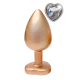 A coleção Gleaming Love apresenta este plug com acabamento em pérola rosa de tamanho pequeno e pedra preciosa. Feito de alumínio leve e suave e sem costura, este brinquedo de prazer é fácil de deslizar e a base alargada