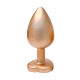A coleção Gleaming Love apresenta este plug com acabamento em pérola rosa de tamanho pequeno e pedra preciosa. Feito de alumínio leve e suave e sem costura, este brinquedo de prazer é fácil de deslizar e a base alargada