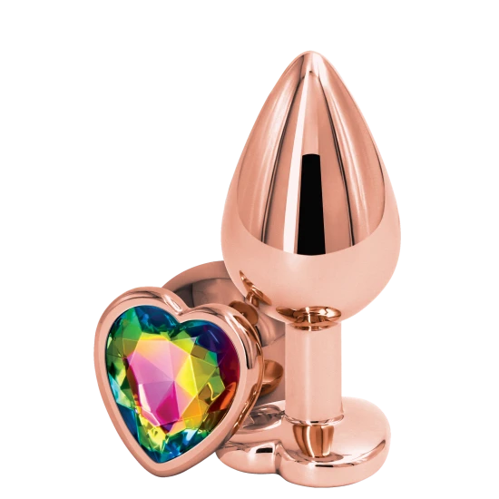 REAR ASSETS ROSE GOLD HEART M RAINBOW Brinquedo anal leve e cromado. Moldado para penetração sem esforço. Dimensões do produto: 3,23 x 1,34 x 1,34 polegadas / 8,2 x 3,4 x 3,4 cm
Dimensões que podem ser inseridas: 2,4 x 1,34 polegadas / 6,0 x 3,4 cm
