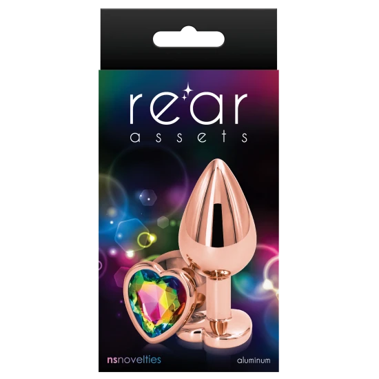 REAR ASSETS ROSE GOLD HEART M RAINBOW Brinquedo anal leve e cromado. Moldado para penetração sem esforço. Dimensões do produto: 3,23 x 1,34 x 1,34 polegadas / 8,2 x 3,4 x 3,4 cm
Dimensões que podem ser inseridas: 2,4 x 1,34 polegadas / 6,0 x 3,4 cm