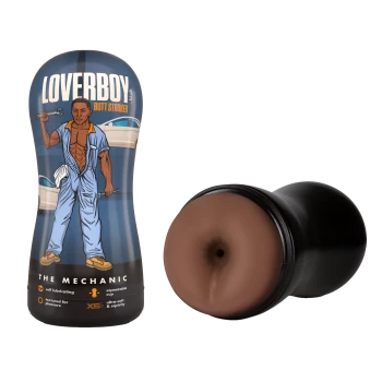LOVERBOY THE MECHANIC SELF LUBRICATING STROKER BROWN