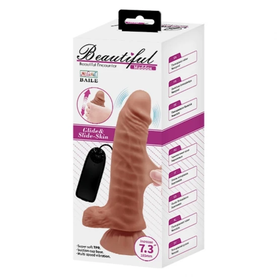 Pénis Realista com vibração. Impermeável. Material: Termoplástico. Usa Pilhas: 2x AA. Aviso: O produto deve ser lavado antes e depois de usar. É recomendado produto de limpeza. Não usar na pele inflamada ou ferida. Usar