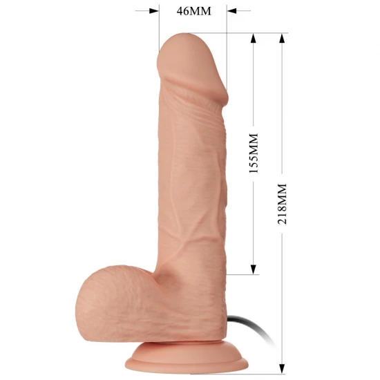 Pénis Realista com vibração. Impermeável. Material: Termoplástico. Usa Pilhas: 2x AA. Aviso: O produto deve ser lavado antes e depois de usar. É recomendado produto de limpeza. Não usar na pele inflamada ou ferida. U
