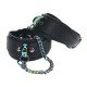 Venice Collection - Algemas Tornozelos - Preto Os Algemas Tornozelos da coleção Venice da Ouch! são ajustáveis em tamanho e são facilmente fixados juntos ou em outros objetos. Feitos de couro colado, eles apresentam um acabamento iridescente em seu hardware, dando